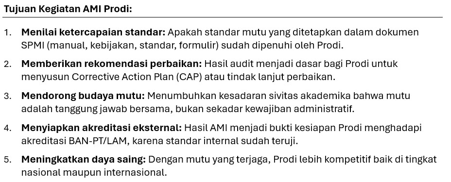 Tujuan AMI Tujuan AMI